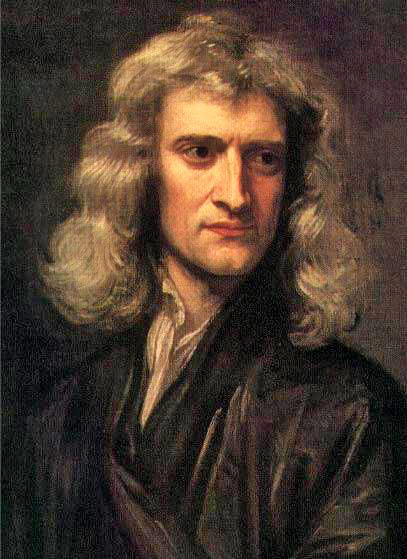 Portrait of scientist Isaac Newton by Godfrey Kneller