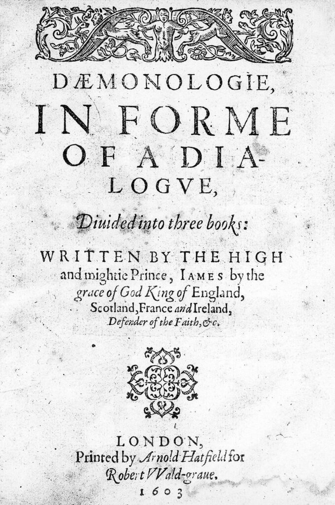 Title page of book Daemonologie by King James I